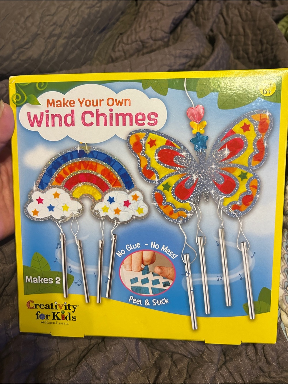 Creativity for Kids Make Your Own Wind Chimes Craft Kit - Yellow/Blue/Red